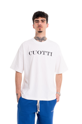 Camiseta blanca logotipo grande CUOTTI