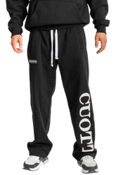 CUOTTI Distressed Black Trousers