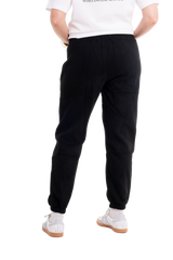 Pantalón de puño negro con logotipo CUOTTI bordado