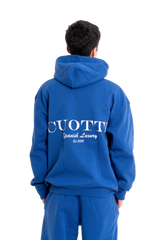 Sudadera con capucha azul CUOTTI Spanish Luxury