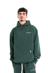 Sudadera con capucha verde CUOTTI Spanish Luxury
