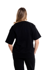 Camiseta negra logo circular CUOTTI