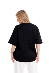 Camiseta negra logotipo grande CUOTTI