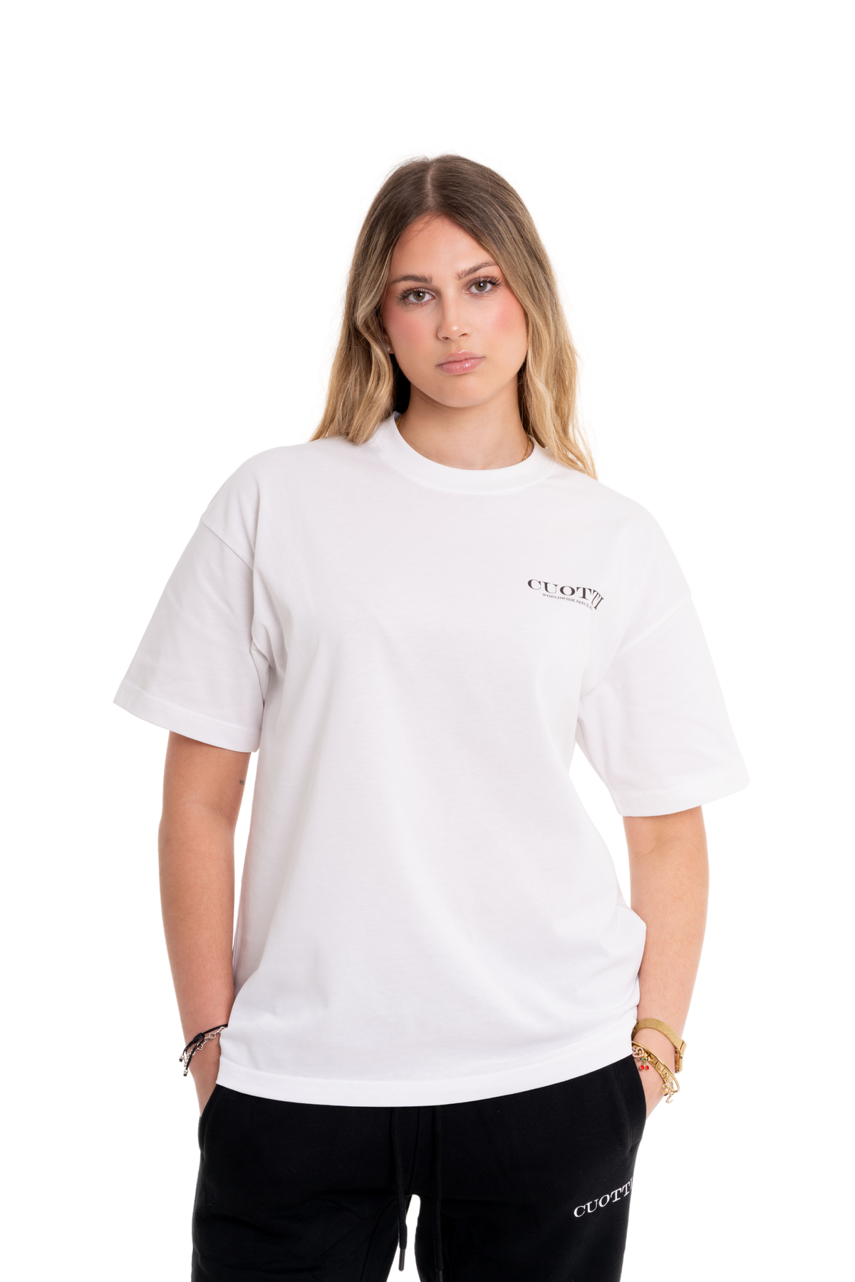 Camiseta oversize blanca Worldwide Since de CUOTTI